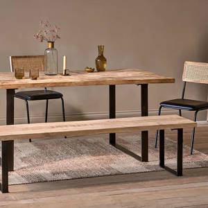 Nkuku FIA Natural Mango Wood Dining Table